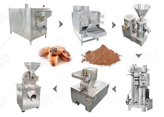 Porcellana Linea di produzione industriale del cacao in polvere, macchina utensile del dado 100 kg/h di capacità fornitore