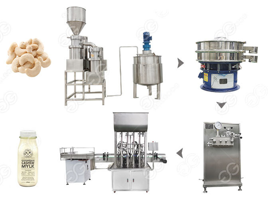 Porcellana Kg/h delle linee 100 - 500 di produzione di latte del dado della mandorla dell'anacardio di GELGOOG fornitore